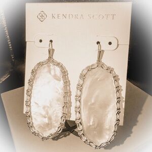Kendra Scott Macrame Danielle Earrings in Ivory MOP (RARE, HTF, RETIRED,DISCONT)